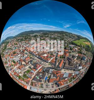 Vue aérienne de Deggendorf sur le Danube en Basse-Bavière Banque D'Images