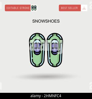 Snowshoes simple Vector Icon. Illustration de Vecteur