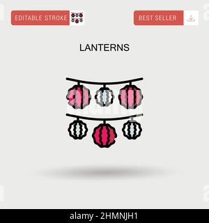 Lanterns simple vector icône. Illustration de Vecteur