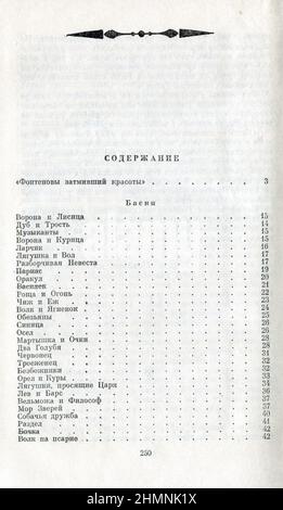 Fables et Tales d'Ivan Krylov, publié en 1980 en URSS. Banque D'Images