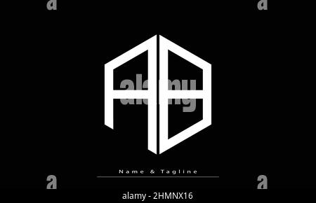 Lettres de l'alphabet initiales Monogram logo AB, BA Illustration de Vecteur