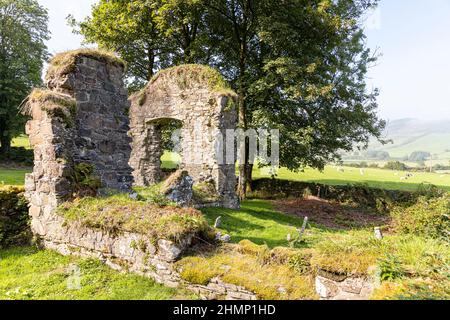 Les ruines de l'abbaye cistercienne de Saddell sur la péninsule de Kintyre, Argyll & Bute, Écosse Royaume-Uni Banque D'Images