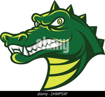 Motif de mascotte d'alligator agressif Illustration de Vecteur