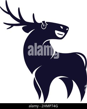 Joli dessin de personnage de dessin animé de cerf Illustration de Vecteur