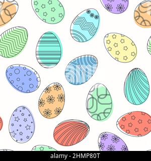 Œufs de Pâques sans coutures Illustration de Vecteur