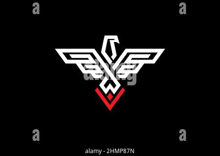 Conception edgy abstraite d'Eagle Illustration de Vecteur