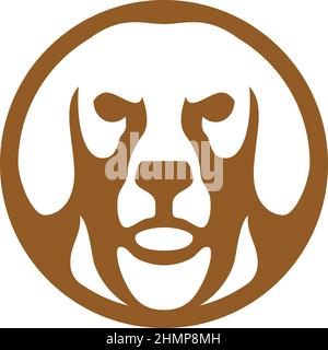 Logo du Golden Labrador Retriever Dog Illustration de Vecteur