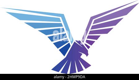 Flying Hawk simple Sharp Design Illustration de Vecteur