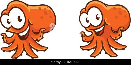 Vecteur de personnage Octopus mignon Illustration de Vecteur