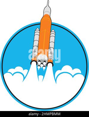 Vecteur de lancement de fusée Illustration de Vecteur