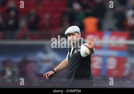 Leipzig, Allemagne. 11th févr. 2022. Football: Bundesliga, RB Leipzig - 1. FC Köln, Matchday 22, Red Bull Arena. Steffen Baumgart, l'entraîneur de Cologne, entre dans le stade. Credit: Jan Woitas/dpa/Alay Live News Banque D'Images