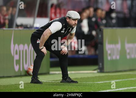 Leipzig, Allemagne. 11th févr. 2022. Football: Bundesliga, RB Leipzig - 1. FC Köln, Matchday 22, Red Bull Arena. L'autocar de Cologne Steffen Baumgart sur la touche. Credit: Jan Woitas/dpa/Alay Live News Banque D'Images