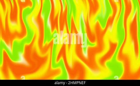 Illustration d'une couleur vive de néon flammes de feu abstrait toile de fond Banque D'Images