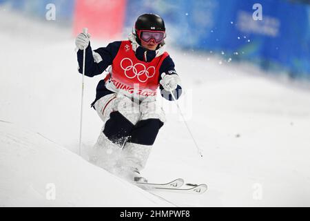 VENTES D'ORIGINE AMÉRICAINE UNIQUEMENT Jaelin Kauf (Etats-Unis), 3 FÉVRIER 2022 - ski acrobatique : qualification des moguls féminins pendant le BEI Banque D'Images