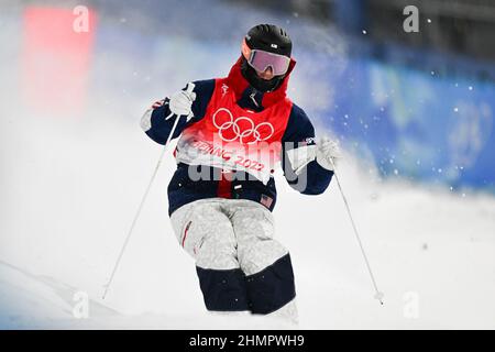 VENTES D'ORIGINE AMÉRICAINE UNIQUEMENT Cole McDonald (Etats-Unis), 3 FÉVRIER 2022 - ski acrobatique : qualification des mogoles hommes pendant le Beijin Banque D'Images