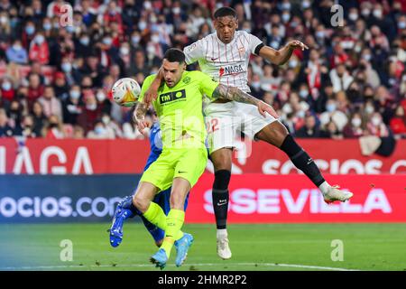 Séville, Espagne. 11th févr. 2022. Anthony Martial de Sevilla CF pendant le match de la Liga Santader entre Sevilla CF et Elche CF à Ramon Sanchez Pizjuan à Séville, Espagne, le 11 février 2022. (Credit image: © Jose Luis Contreras/DAX via ZUMA Press Wire) Credit: ZUMA Press, Inc./Alamy Live News Banque D'Images