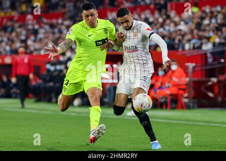 Séville, Espagne. 11th févr. 2022. Youssef en-Nesyri de Sevilla CF pendant le match de la Liga Santader entre Sevilla CF et Elche CF à Ramon Sanchez Pizjuan à Séville, Espagne, le 11 février 2022. (Credit image: © Jose Luis Contreras/DAX via ZUMA Press Wire) Credit: ZUMA Press, Inc./Alamy Live News Banque D'Images