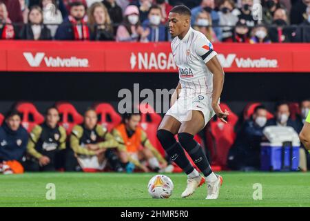 Séville, Espagne. 11th févr. 2022. Anthony Martial de Sevilla CF en action pendant le match de la Liga Santader entre Sevilla CF et Elche CF à Ramon Sanchez Pizjuan à Séville, Espagne, le 11 février 2022. (Credit image: © Jose Luis Contreras/DAX via ZUMA Press Wire) Credit: ZUMA Press, Inc./Alamy Live News Banque D'Images