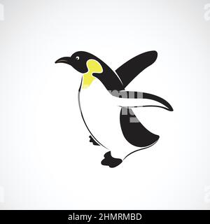 Vecteur de motif pingouin sur fond blanc., animaux polaires. Icône oiseau. Illustration vectorielle superposée facile à modifier. Illustration de Vecteur