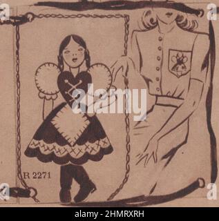 guerre mondiale ii, publicité, historique, conception graphique, illustration, ephemra, magazine de mode 1940s, vêtements, publication, 1940s, 1943 magazine, 20th century, archive, art, design, graphiques, patrimoine, histoire, l aout, nostalgie, vêtements, femmes, femme, périodique, style, style magagie, publicité, publicités, publicité, publicité, publicité, manteaux, manteaux, femmes, femmes, vêtements, publié, typographie, cuisine, guerre, nourriture de guerre, monochrome, impression, imprimé, europe, europe, couture, couture, motifs. INFO-AUTORISATION-DROITS-SUPPLÉMENTAIRES-NON-DISPONIBLE Banque D'Images