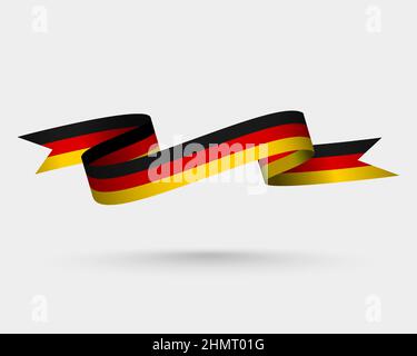 Le drapeau de l'Allemagne est un arrière-plan abstrait ondulé. Illustration vectorielle Illustration de Vecteur