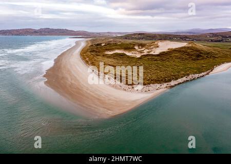 Plage de Dooey par Lettermaceward dans le comté de Donegal - Irlande. Banque D'Images