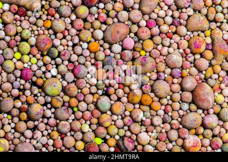 Couleurs acryliques mélangées Banque D'Images