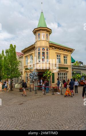 Göteborg, Suède - juin 30 2021 : boutique de souvenirs Lisebergsmagasinet à Liseberg Banque D'Images