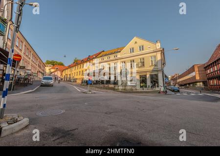 Helsingborg, Suède - juillet 17 2021 : restaurant à Nedre Långvinkelsgatan à Helsingborg Banque D'Images