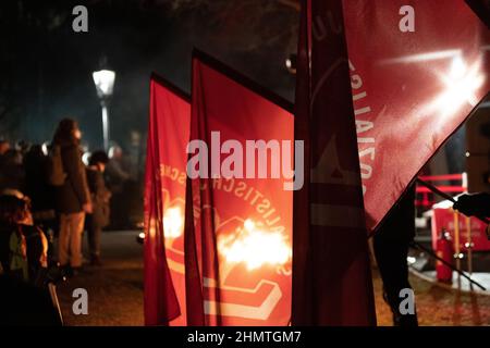 Autriche. 11th févr. 2022. Le Parti social-démocrate (SPÖ) a organisé un rassemblement pour se souvenir de la "guerre civile autrichienne" du 12 au 15 février 1934 et des victimes de l'austrofascisme. Credit: GEORG GASSAUER/Alay Live News Banque D'Images