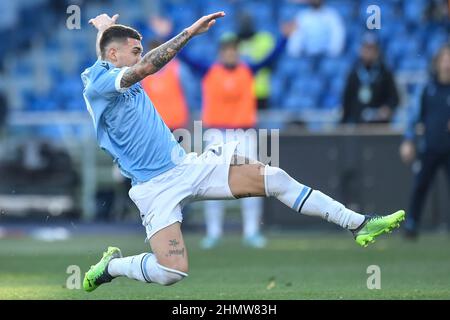 Roma, Italie. 12th févr. 2022. Mattia Zaccagni de SS Lazio pendant la série Un match de football entre SS Lazio et le FC de Bologne au stade Olimpico à Rome (Italie), le 12th février 2022. Photo Antonietta Baldassarre/Insidefoto Credit: Insidefoto srl/Alay Live News Banque D'Images