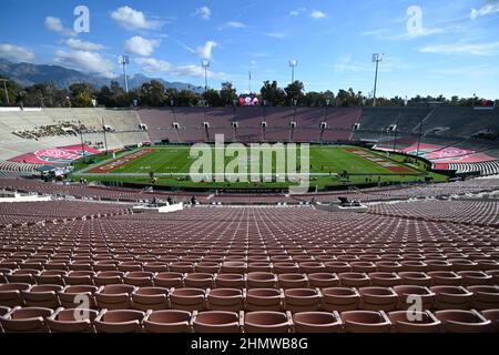 Vue générale du stade Rose Bowl avant le match du Rose Bowl entre les Utah Utes et les Ohio State Buckees, samedi 1 janvier 2022, i Banque D'Images