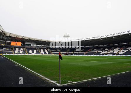 Vue intérieure du stade avant le match du championnat Sky Bet au MKM Stadium, Hull. Date de la photo: Samedi 12 février 2022. Banque D'Images