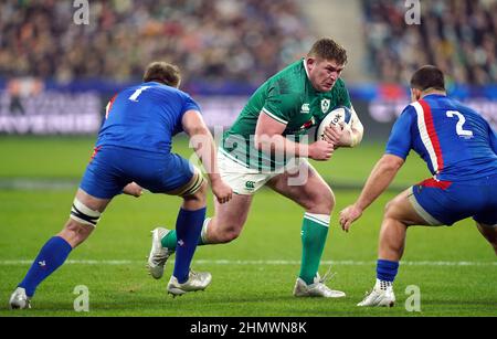 Le Tadhg Furlong d'Irlande en action pendant le match Guinness six Nations au Stade de France, Paris. Date de la photo: Samedi 12 février 2022. Banque D'Images