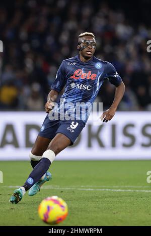 Naples, Italie. 12th févr. 2022. Victor Osimhen de SSC Napoli pendant la série Un match de football entre SSC Napoli et FC Internazionale au stade Diego Armando Maradona à Naples (Italie), le 12th février 2022. Photo Cesare Purini/Insidefoto crédit: Insidefoto srl/Alay Live News Banque D'Images