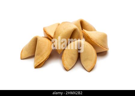 biscuits fortune sur blanc Banque D'Images