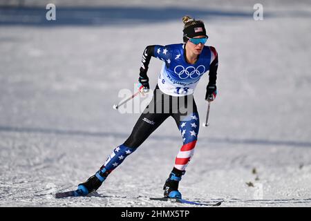 Jessie Diggins (Etats-Unis), prise de vue d'ambiance, 8 FÉVRIER 2022 - ski de fond : qualification Sprint Classic individuelle des femmes pendant la Beijing 2022 Banque D'Images