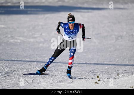 Jessie Diggins (Etats-Unis), prise de vue d'ambiance, 8 FÉVRIER 2022 - ski de fond : qualification Sprint Classic individuelle des femmes pendant la Beijing 2022 Banque D'Images