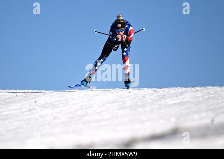 Jessie Diggins (Etats-Unis), prise de vue d'ambiance, 8 FÉVRIER 2022 - ski de fond : qualification Sprint Classic individuelle des femmes pendant la Beijing 2022 Banque D'Images