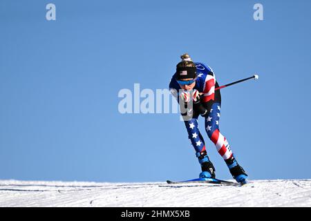 Jessie Diggins (Etats-Unis), prise de vue d'ambiance, 8 FÉVRIER 2022 - ski de fond : qualification Sprint Classic individuelle des femmes pendant la Beijing 2022 Banque D'Images