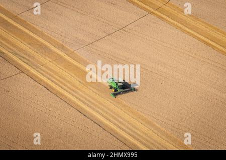 Antenne de terres agricoles le long de la côte est du Maryland Banque D'Images