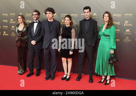 Valence, Espagne. 12th février 2022. Au Photocall pour les Prix annuels du film Goya 36th à Valence le samedi 12 février 2022. Presse cordon Banque D'Images