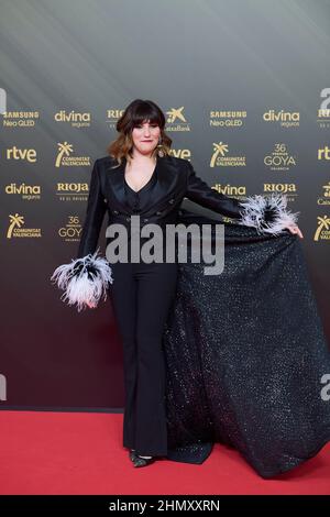 12 février 2022, Valence, Valence, Espagne: Rozalen assiste à 36th Goya Awards - tapis rouge au Palau des Arts Reina Sofia le 12 février 2022 à Valence, Espagne (Credit image: © Jack Abuin/ZUMA Press Wire) Banque D'Images