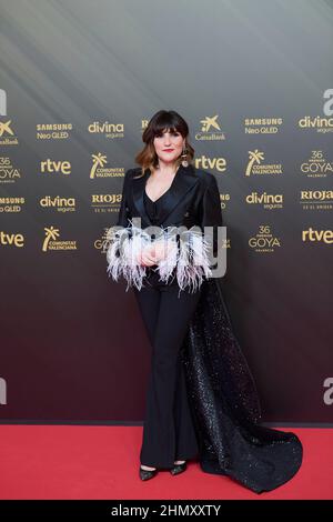 12 février 2022, Valence, Valence, Espagne: Rozalen assiste à 36th Goya Awards - tapis rouge au Palau des Arts Reina Sofia le 12 février 2022 à Valence, Espagne (Credit image: © Jack Abuin/ZUMA Press Wire) Banque D'Images