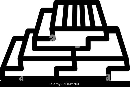 illustration vectorielle de l'icône représentant une ligne de bois d'œuvre et de contreplaqué Illustration de Vecteur