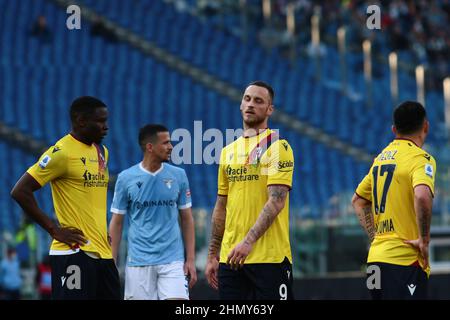 Rome, Rome, Italie. 12th févr. 2022. Marko Arnautovic du FC de Bologne lors de la série italienne Un match de football 2021/22 entre S.S. Lazio et le FC de Bologne au stade Olimpico de Rome, Italie, le 12th février 2022 (Credit image: © Raffaele Conti/Pacific Press via ZUMA Press Wire) Banque D'Images