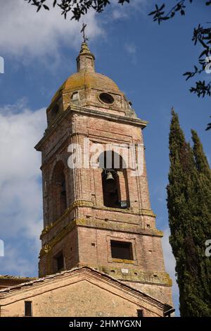 Eremo Agostiniano di Leccéto (Sienne), il campanile Banque D'Images