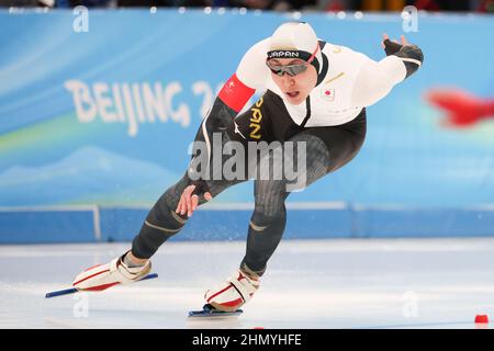 Pékin, Chine. 12th févr. 2022. Tatsuya Shinhama (JPN) Patinage de vitesse : Homme 500m pendant les Jeux Olympiques d'hiver de Beijing 2022 à l'ovale national de patinage de vitesse de Beijing, Chine . Credit: Koji Aoki/AFLO SPORT/Alay Live News Banque D'Images