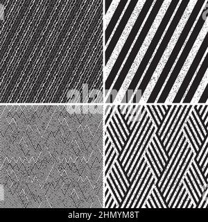 4 motifs vectoriels différents dans le même paquet (eps).Un modèle est payé et 3 sont gratuits (lignes de séparation blanches) Illustration de Vecteur