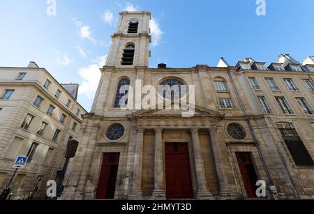 Édifice religieux situé dans le quartier de Paris en 5th, l'église Saint-Jacques-du-Haut-pas est classée monument historique. Paris Banque D'Images